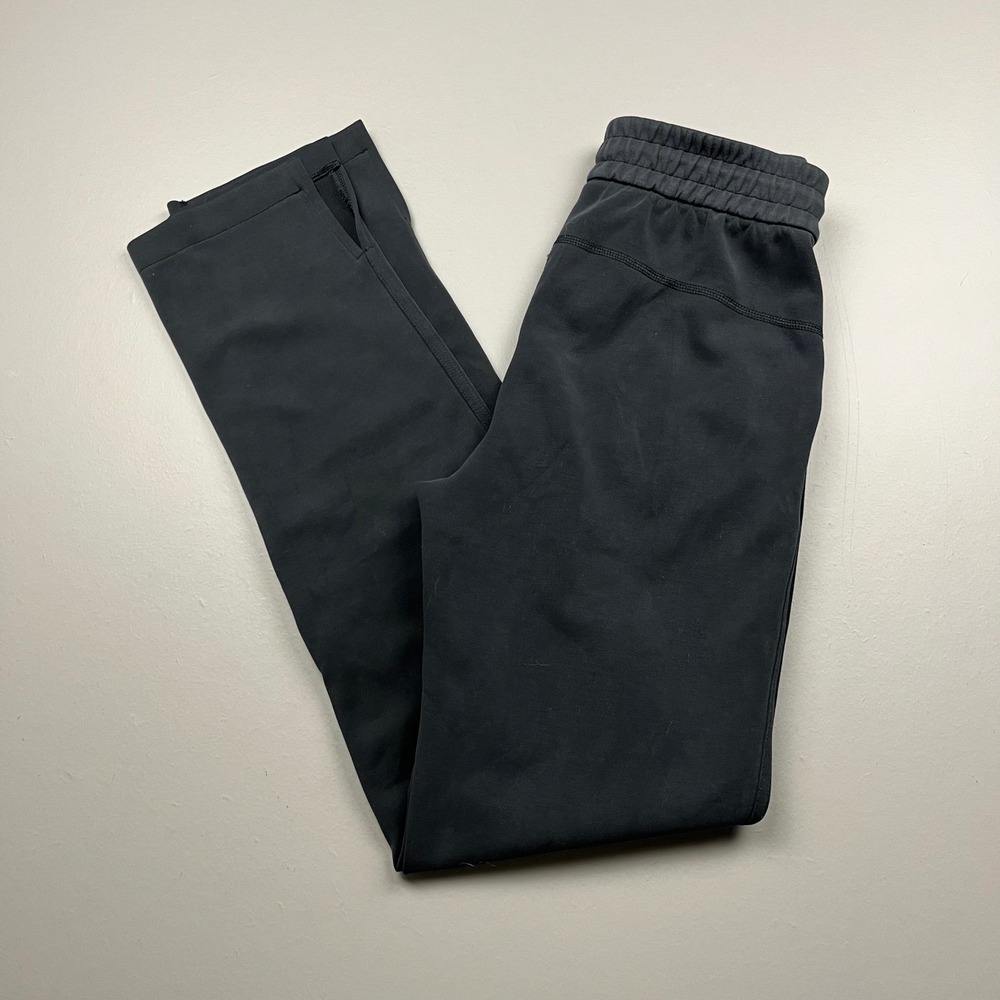 Lululemon Straight Leg Pants Womens 2 Black Side Slit LW5EN8S Activewear
